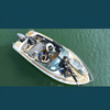18 voet 5.5 meter veselglas spoedboot vir 7 mense